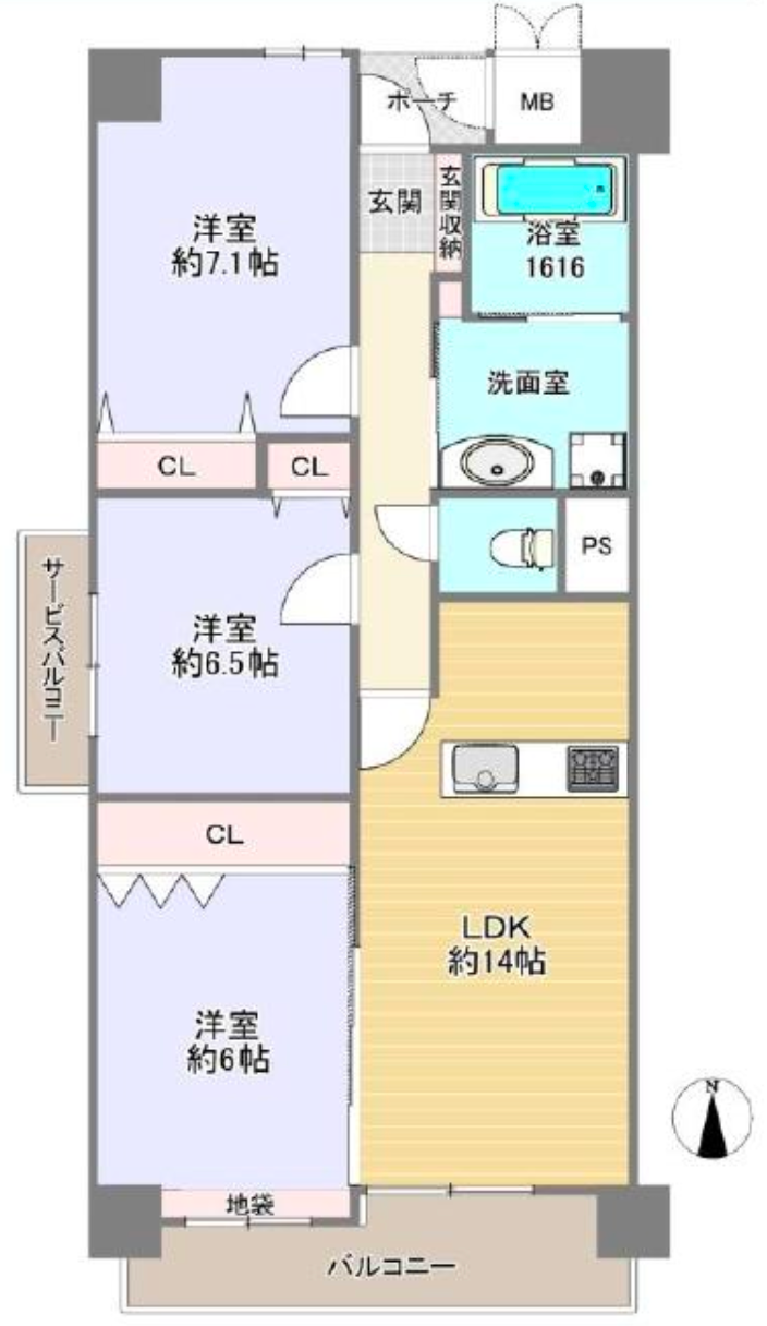あべのドルチェ 南棟の間取り図
