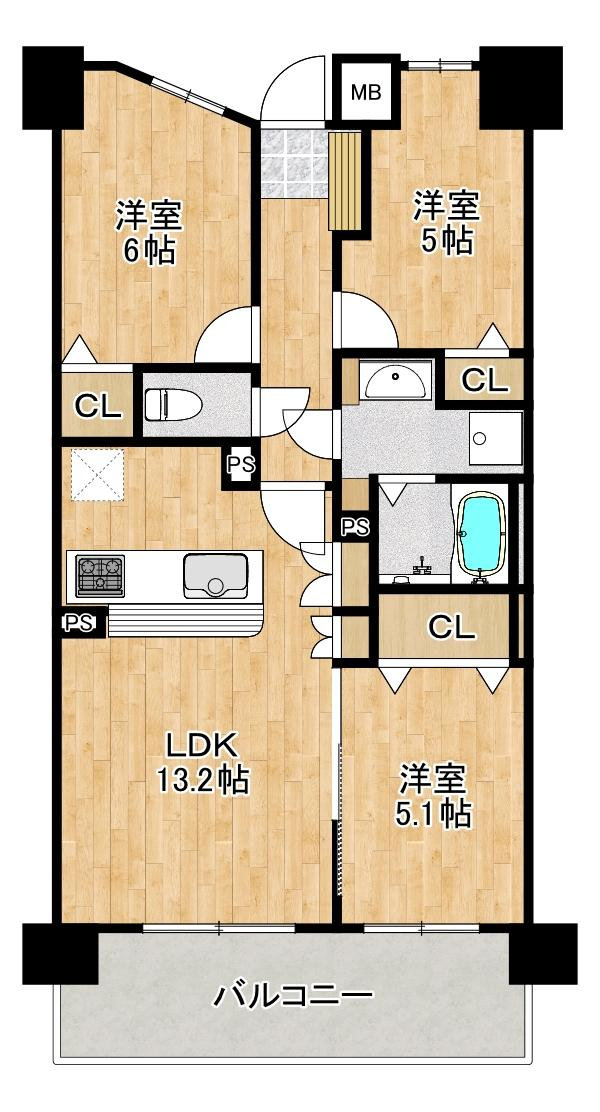 アデニウム北加賀屋の間取り図