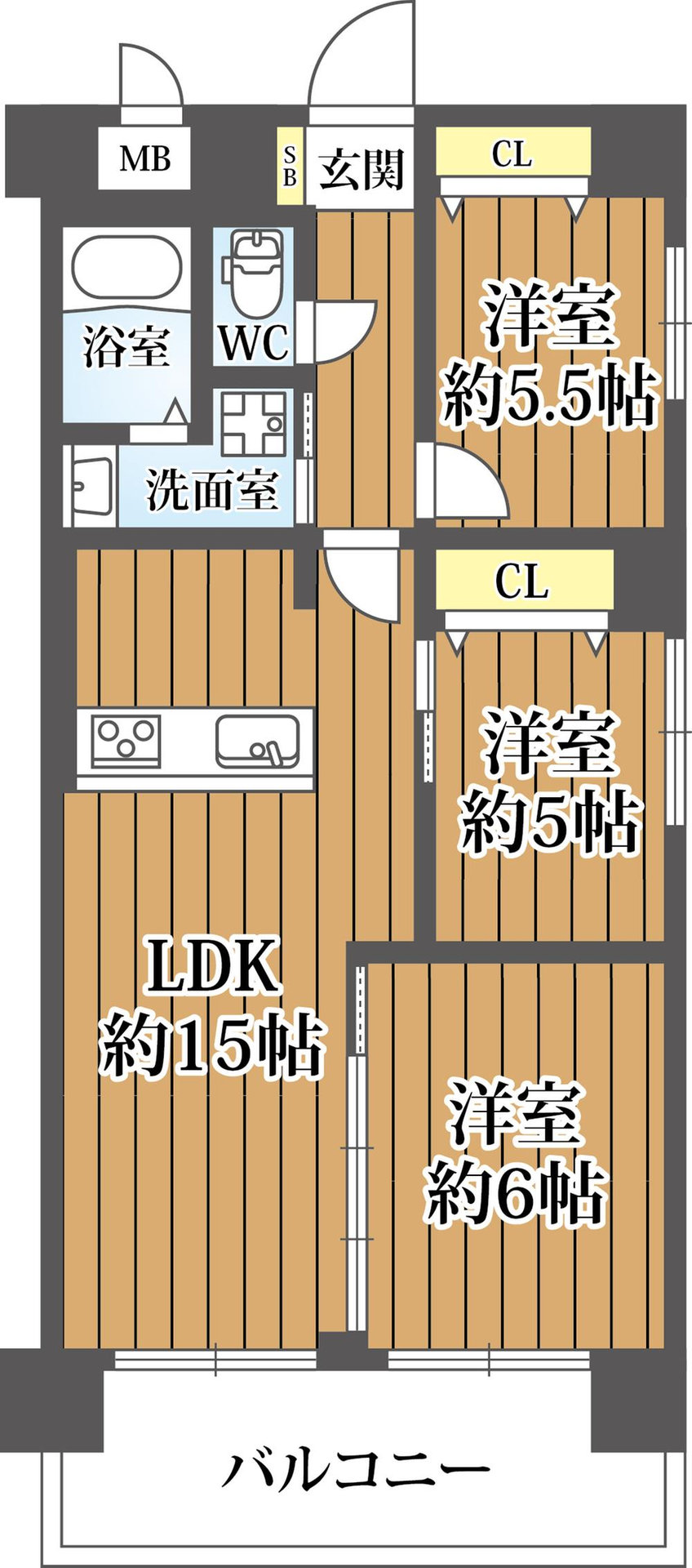 朝日プラザ九条の間取り図