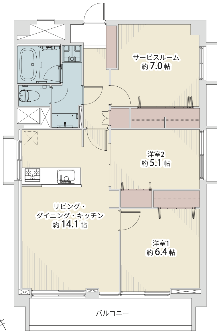 朝日プラザ聖天山公園の間取り図