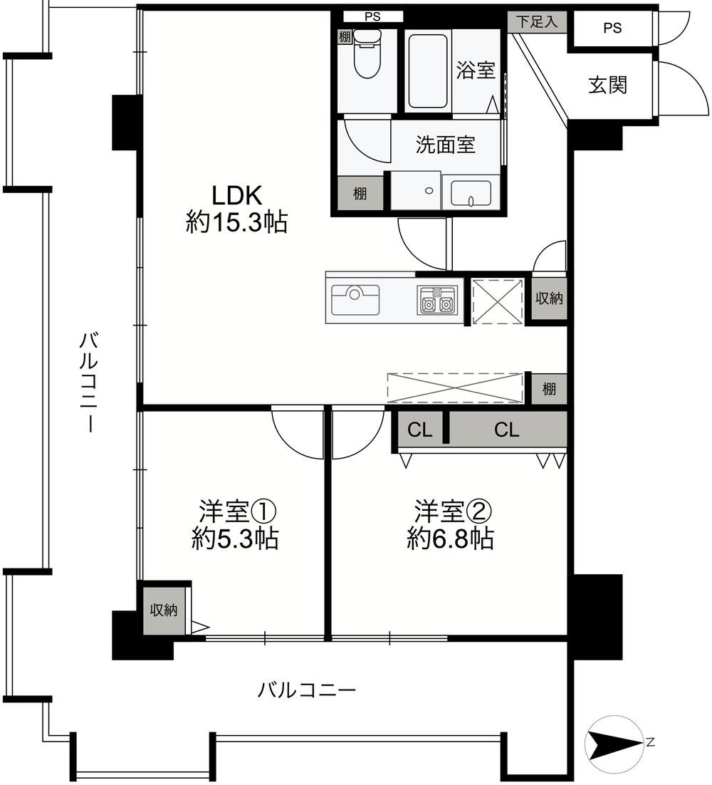 朝日プラザ梅田東パートⅠの間取り図