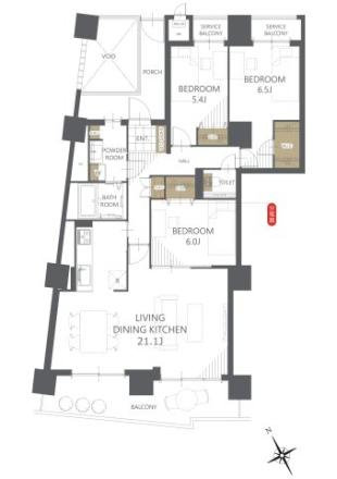 ベイシティ大阪センタープラザの間取り図