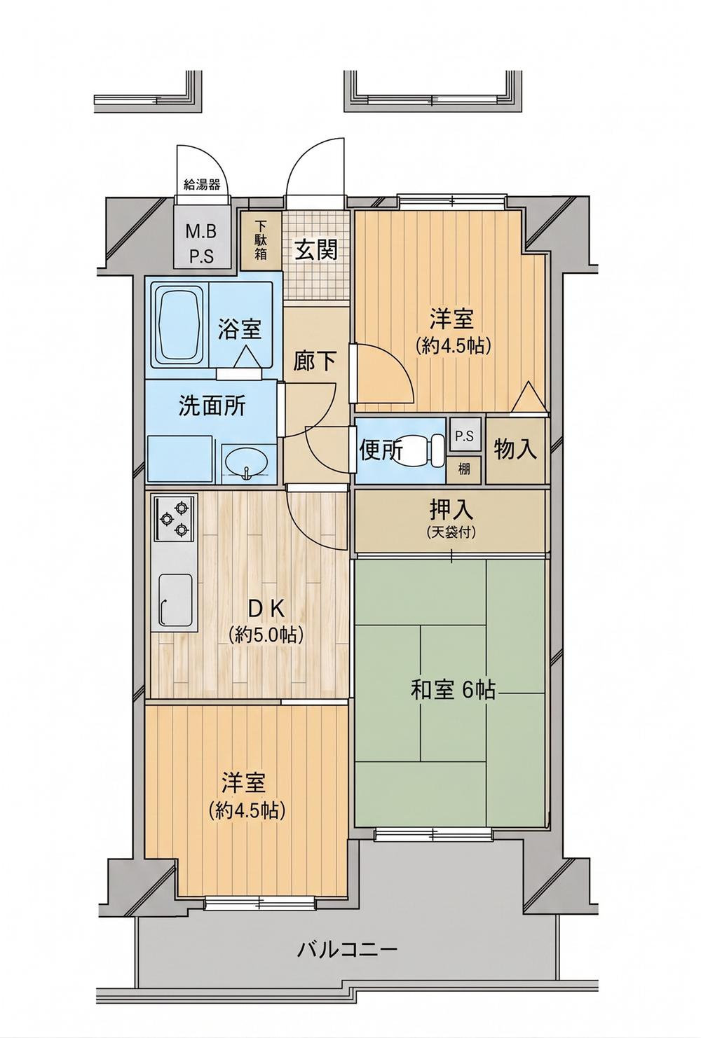 ビーバードルチェ阿波座の間取り図