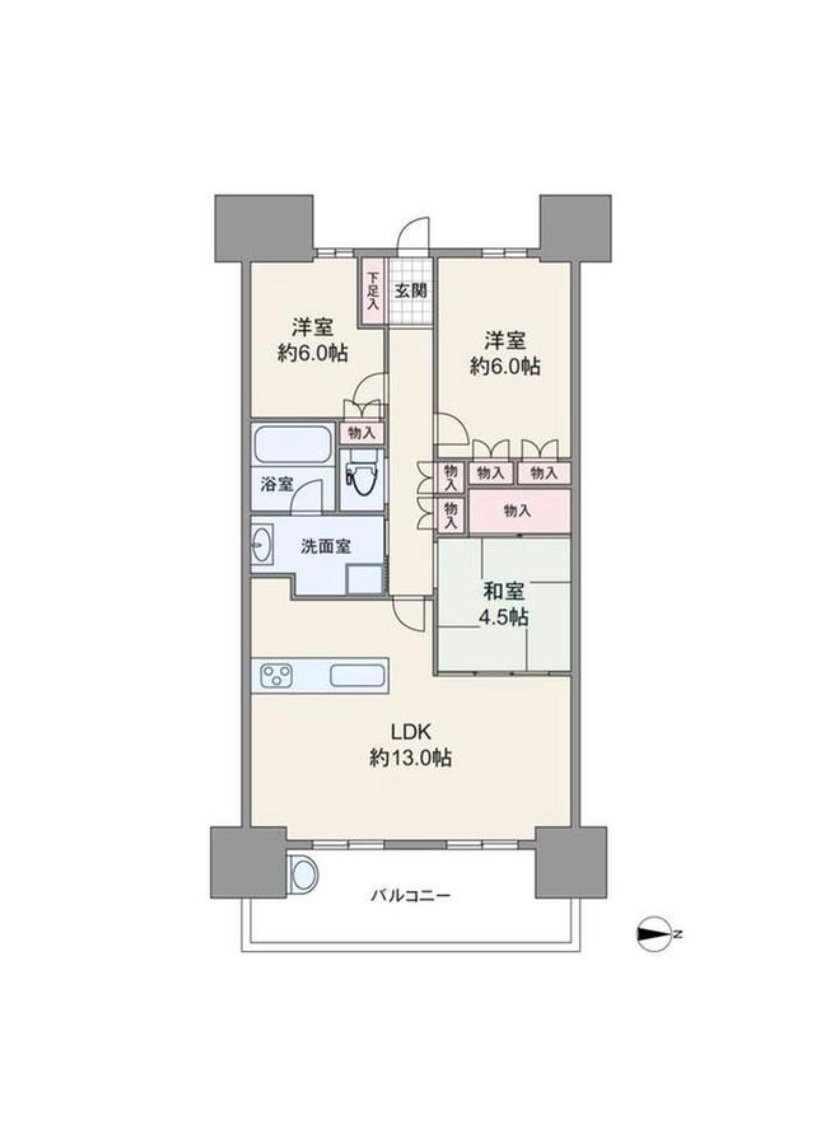 BELISTA東淀川大桐B棟の間取り図