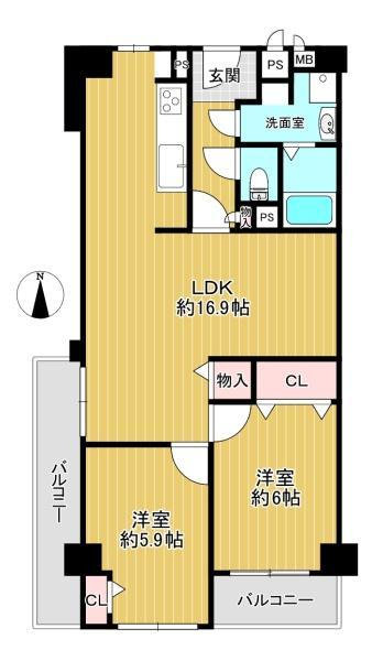 シャルマンコーポ今里の間取り図