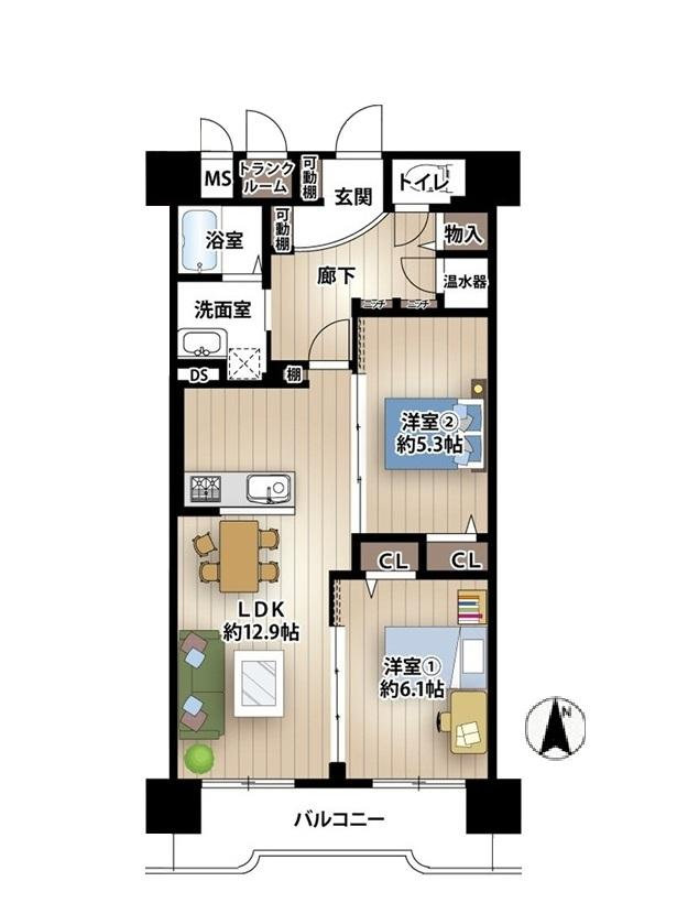 シティコーポ道頓堀の間取り図