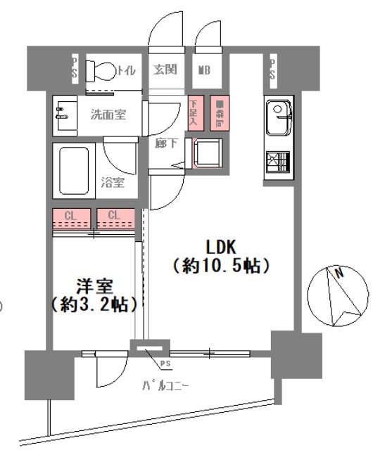 ダイナシティ上本町の間取り図
