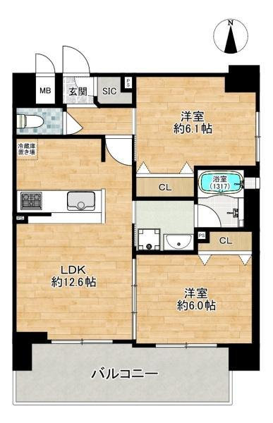 エステムコート新大阪Xゲートの間取り図