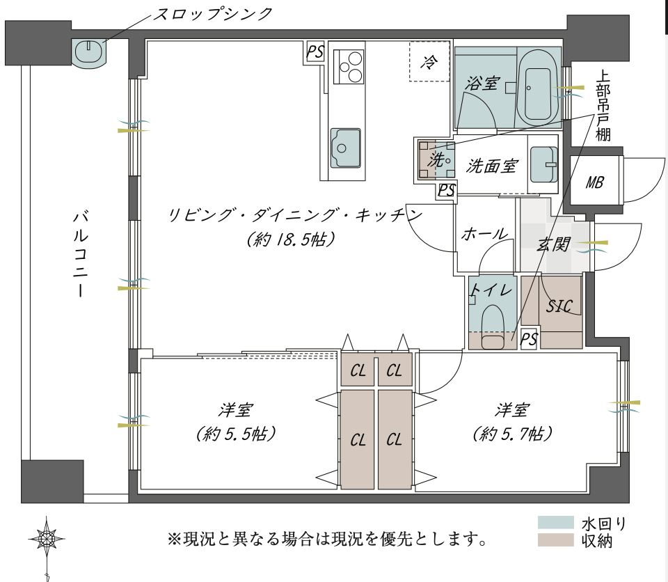 エステムコートキャナルサイドの間取り図