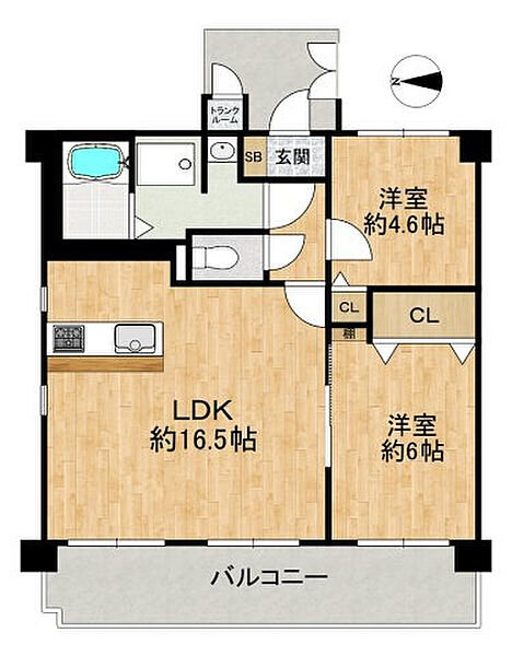 エクセル長居の間取り図