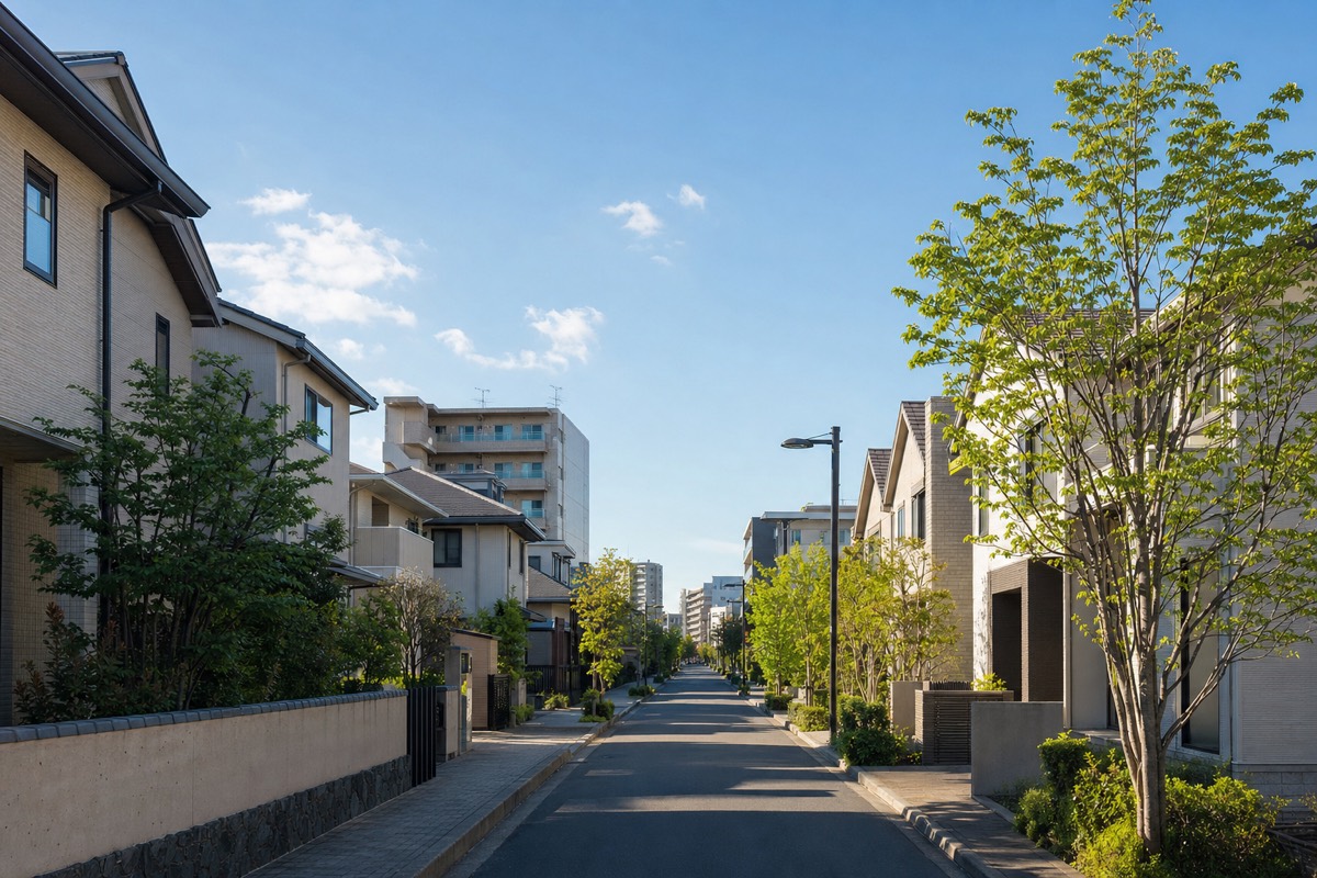 大阪の住宅街の街並み