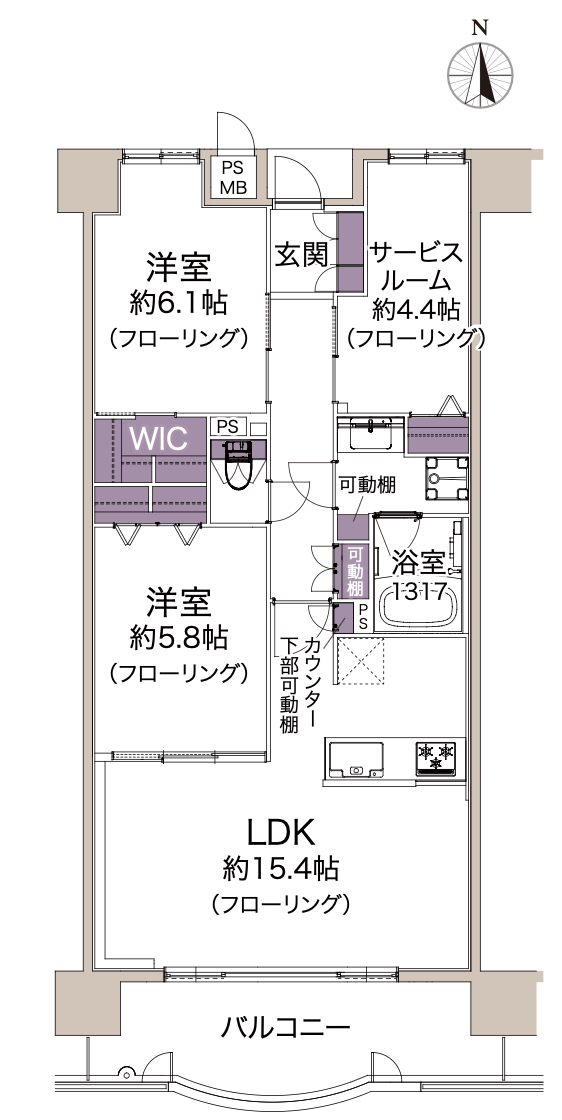 ファミール都島パークサイドの間取り図
