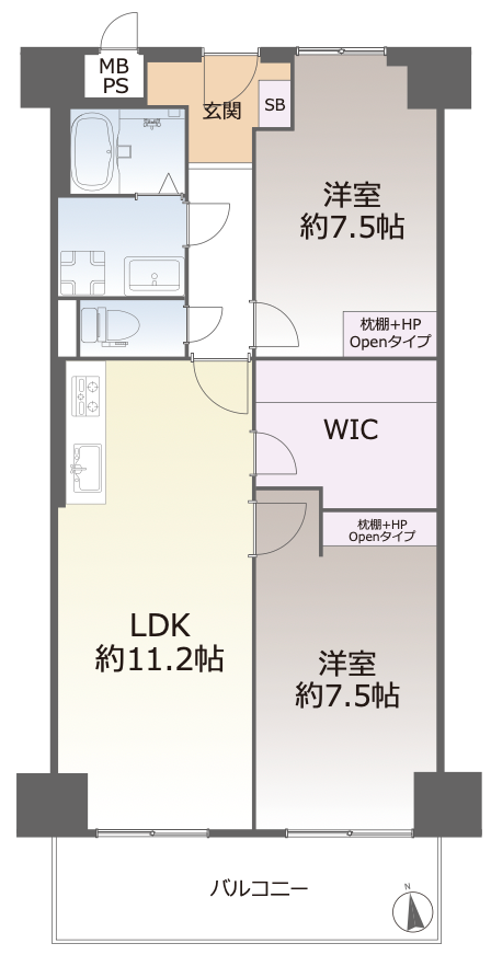 ファミール西九条の間取り図