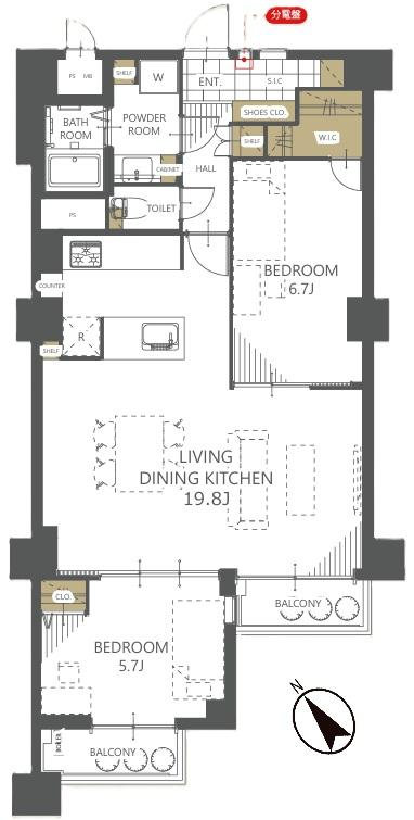蒲生第二コーポの間取り図