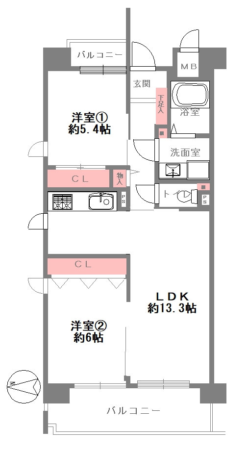 グランドメゾン松屋町の間取り図