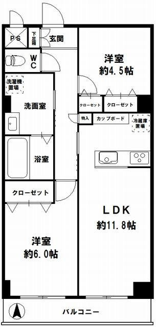 GSハイム船場の間取り図