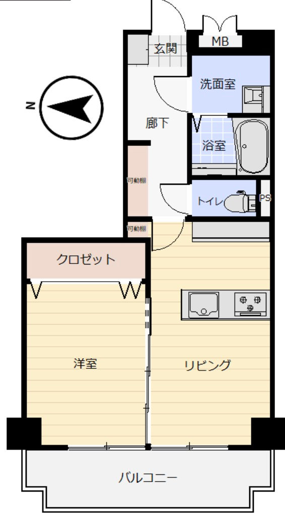 ハイマート第2新大阪の間取り図