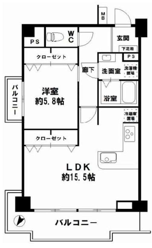 ハイマート西船場の間取り図