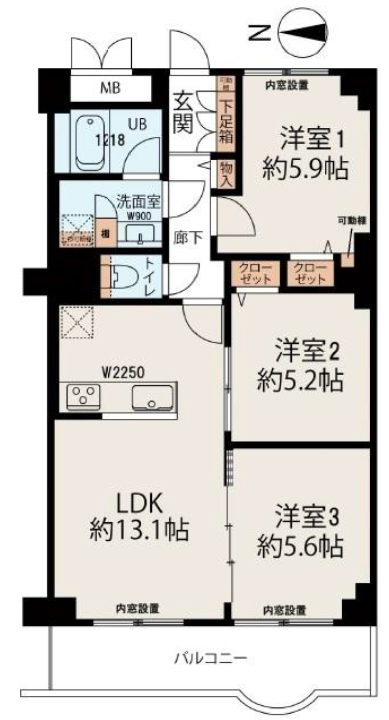 ハイツ新森小路の間取り図