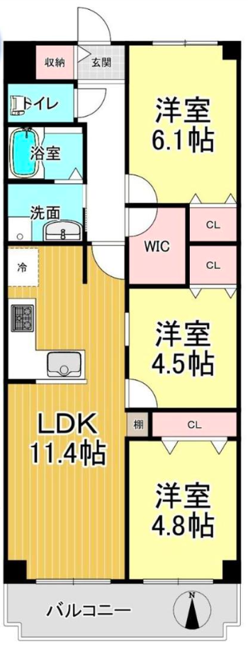 東三国スカイハイツの間取り図