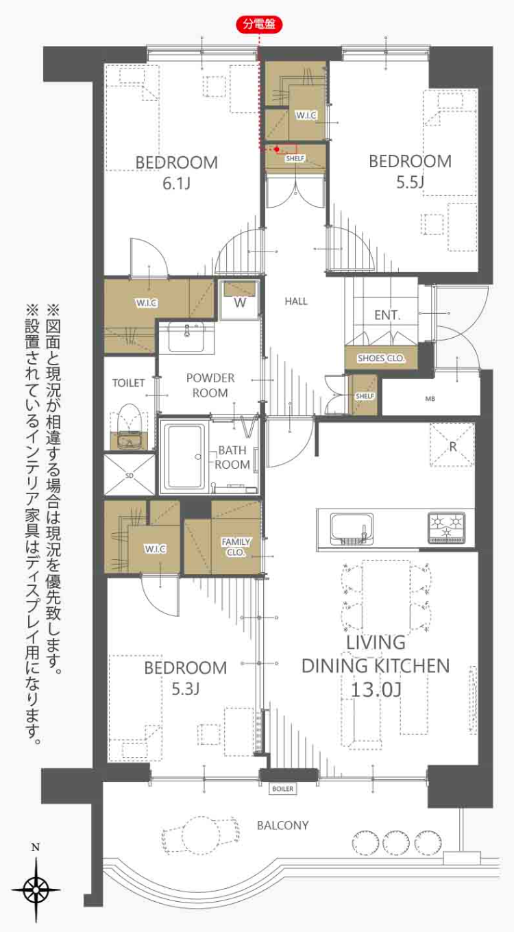かもめ第一コーポ11号棟の間取り図