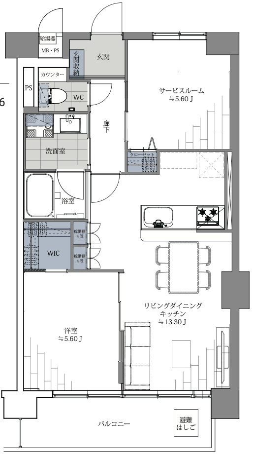 ライオンズマンション昭和町の間取り図