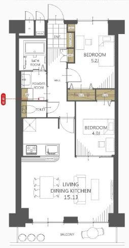 マンション西宮原の間取り図