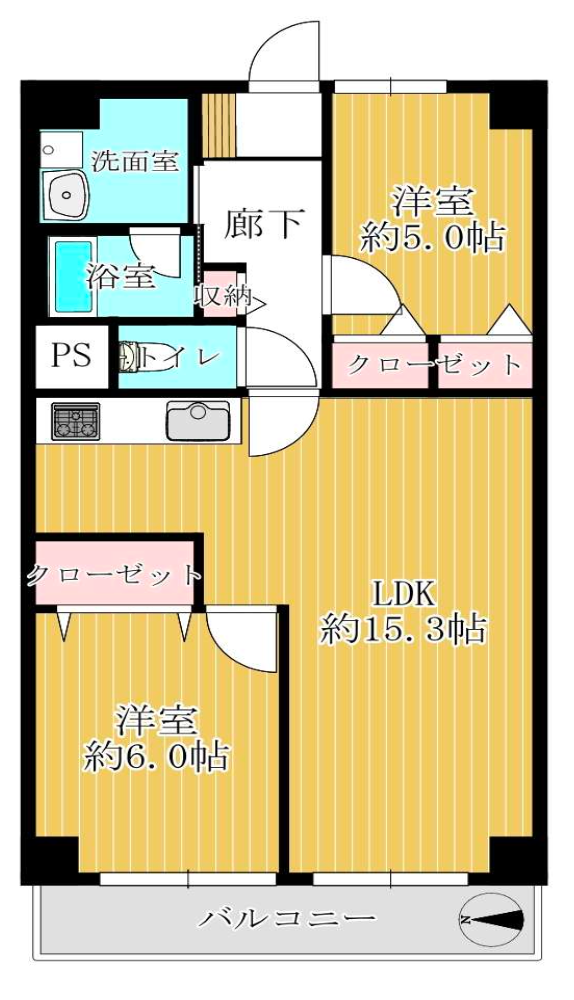 中本公園スカイハイツの間取り図
