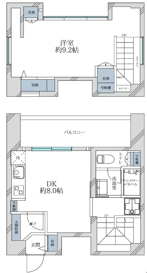 ネオアージュ玉造の間取り図