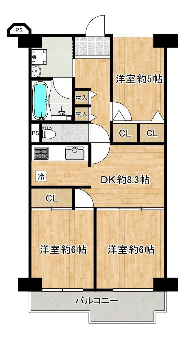 ネオコーポ北加賀屋の間取り図