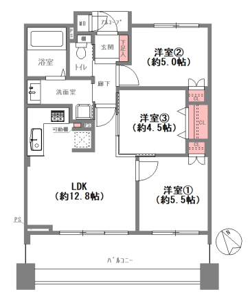 ネバーランド住吉大社駅前の間取り図