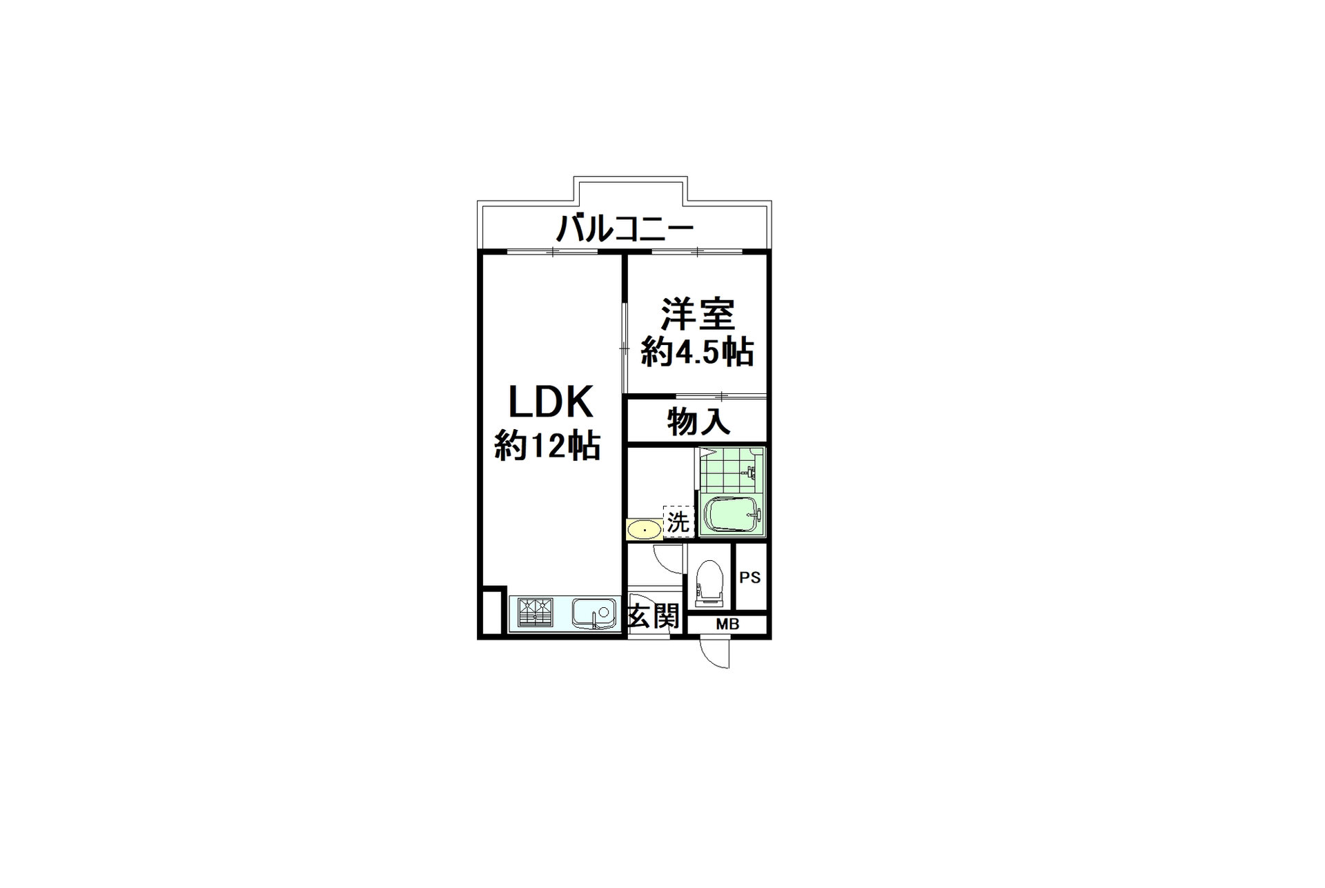 ニュー北加賀屋マンションの間取り図