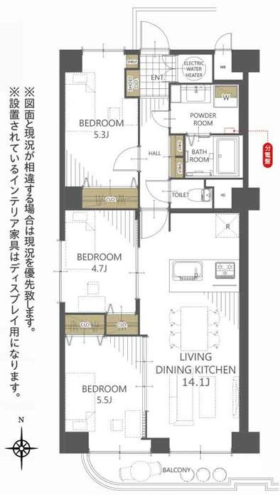西長堀ハイデンスの間取り図