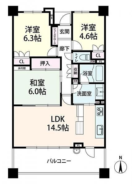 野田パーク・ホームズの間取り図