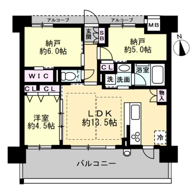 プレサンスロジェ大正三軒家東サウスビューの間取り図