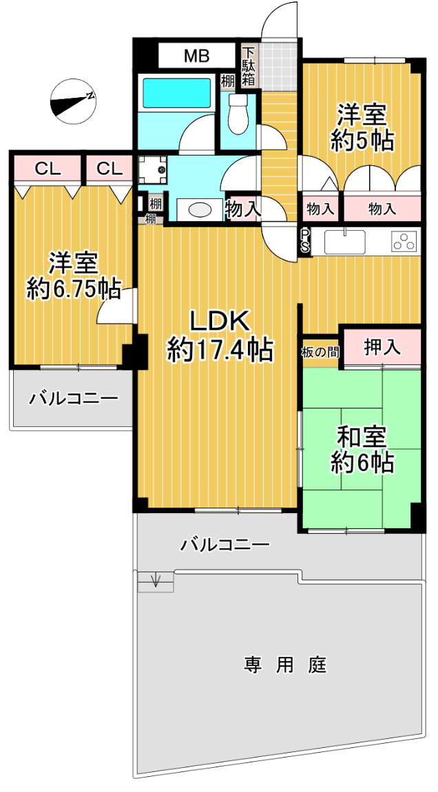 ラウムズ菅原ノースヒルの間取り図