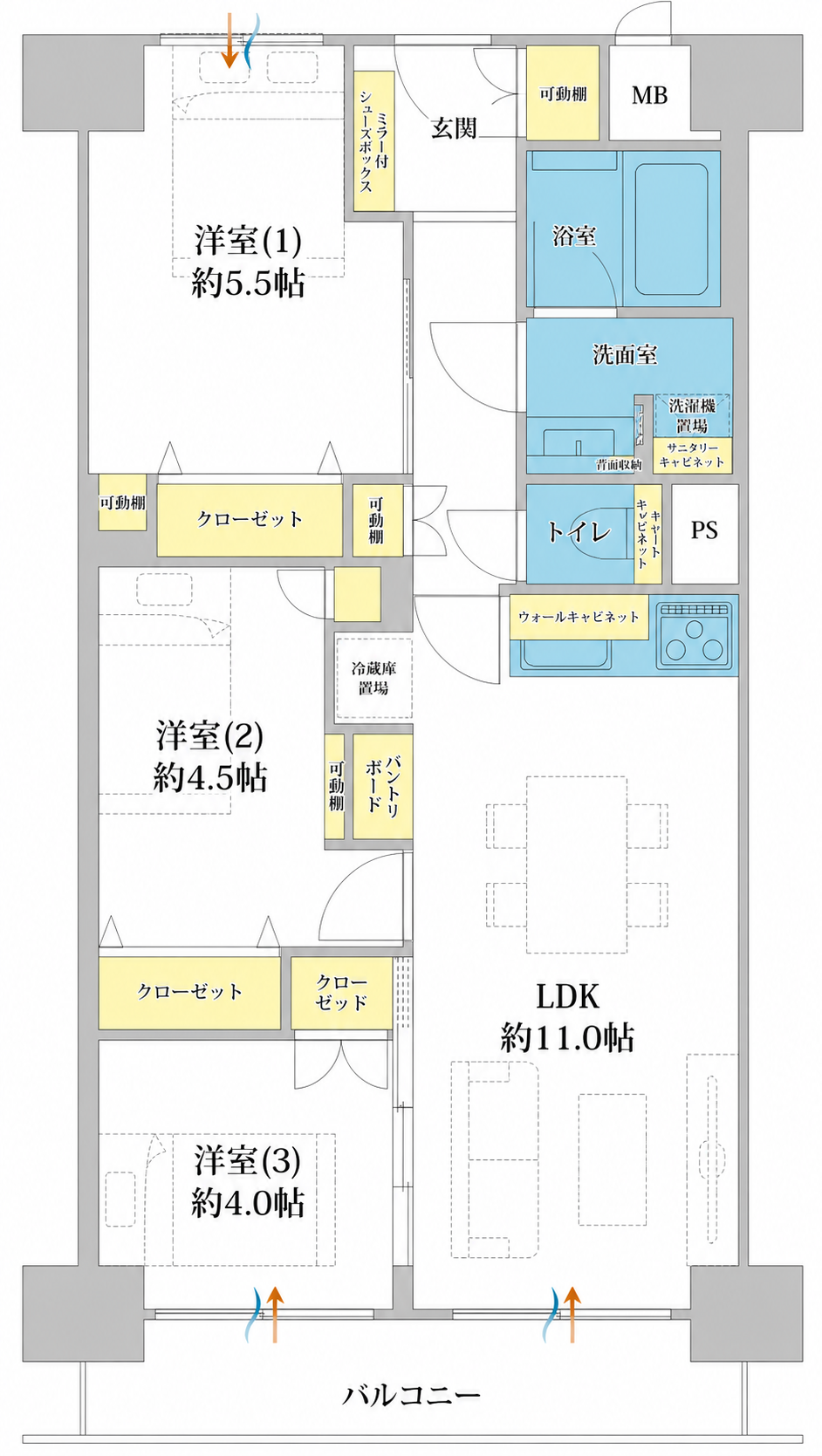 レジオン出来島公園の間取り図