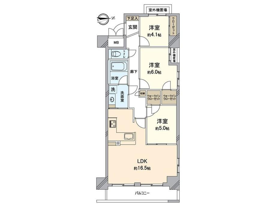 ロイヤル谷町の間取り図