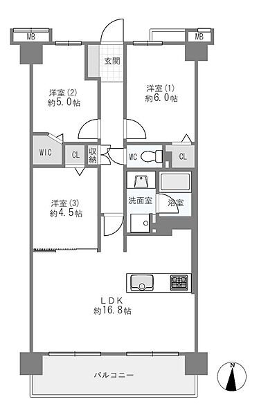 ルモングレース森之宮の間取り図