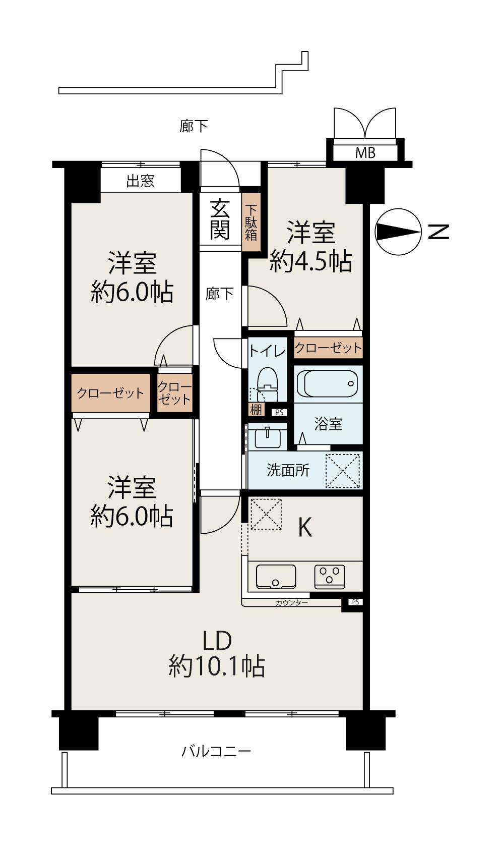 サーパス城東の間取り図