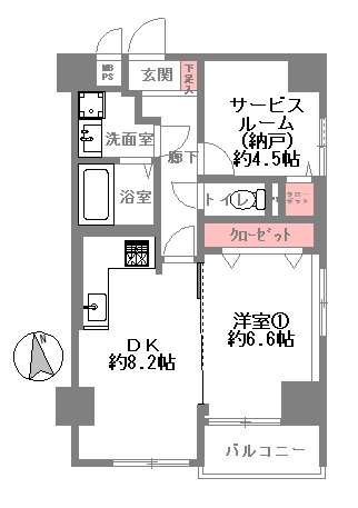 サンロイヤル都島本通の間取り図