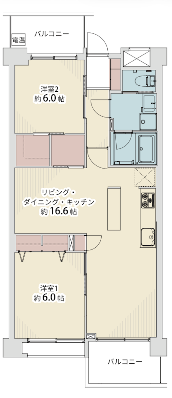 帝塚山セントポリアの間取り図