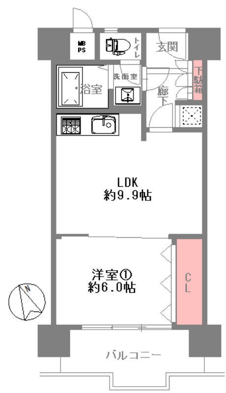 朝日プラザ昭和町の間取り図