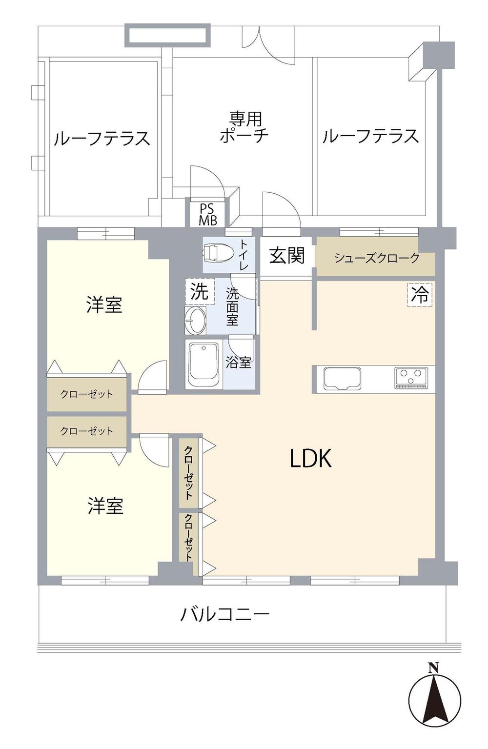 淡路パークハイツ2番館の間取り図