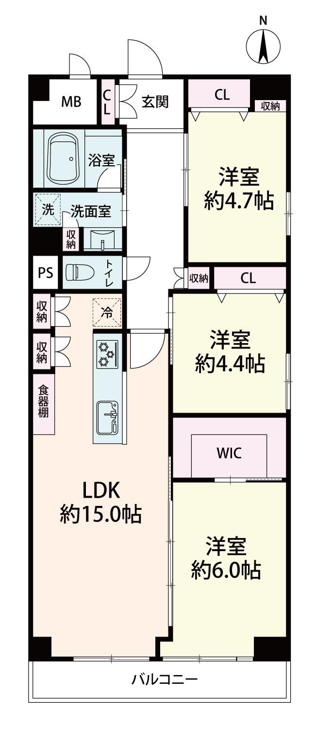シヤンボール内本町の間取り図