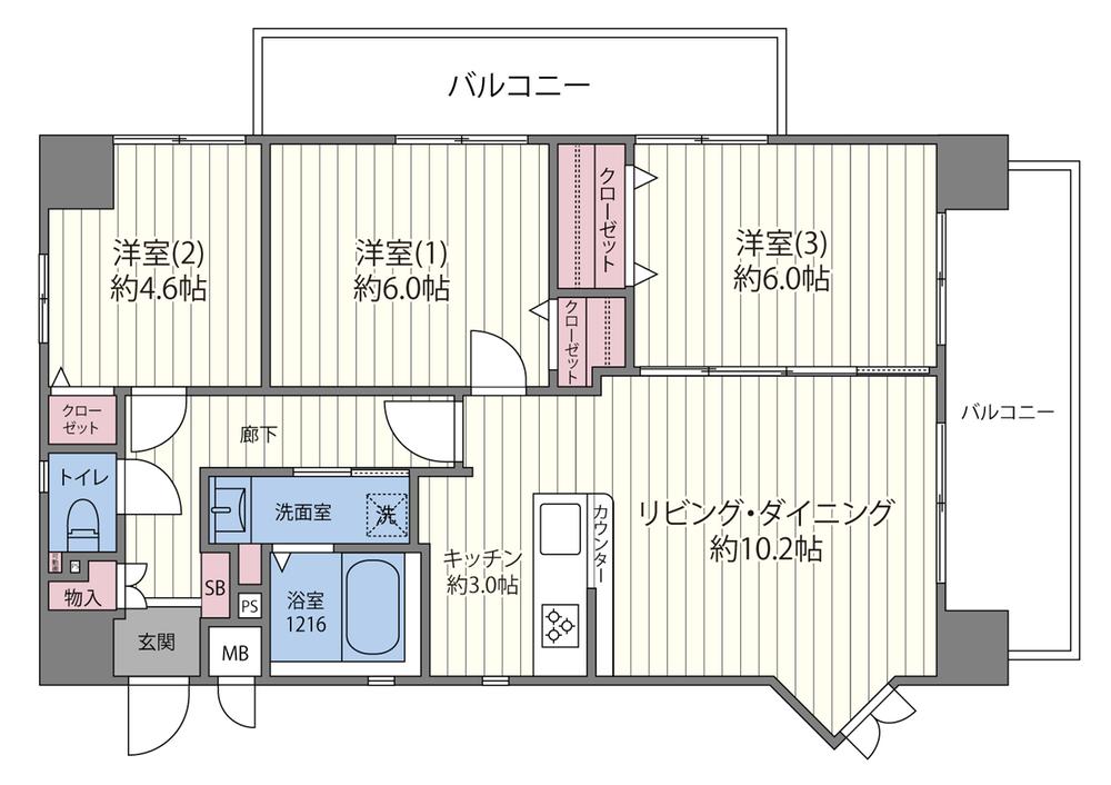 シャルマンフジ北田辺駅前の間取り図