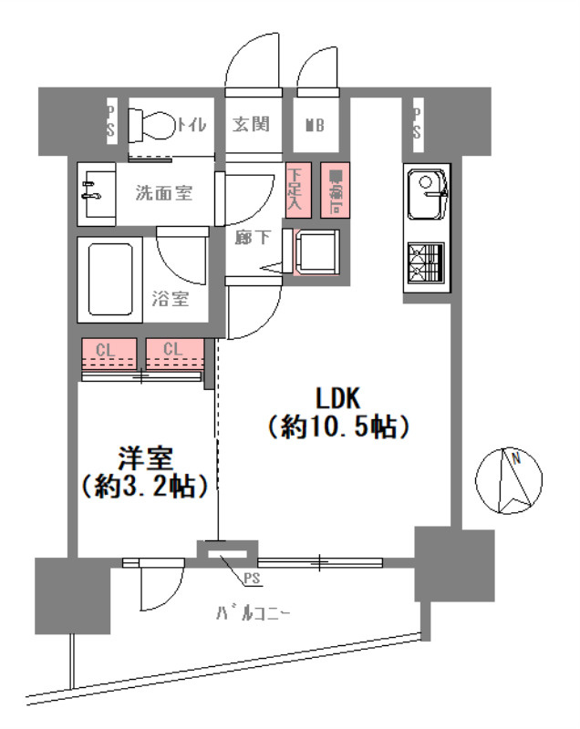 ダイナシティ上本町の間取り図