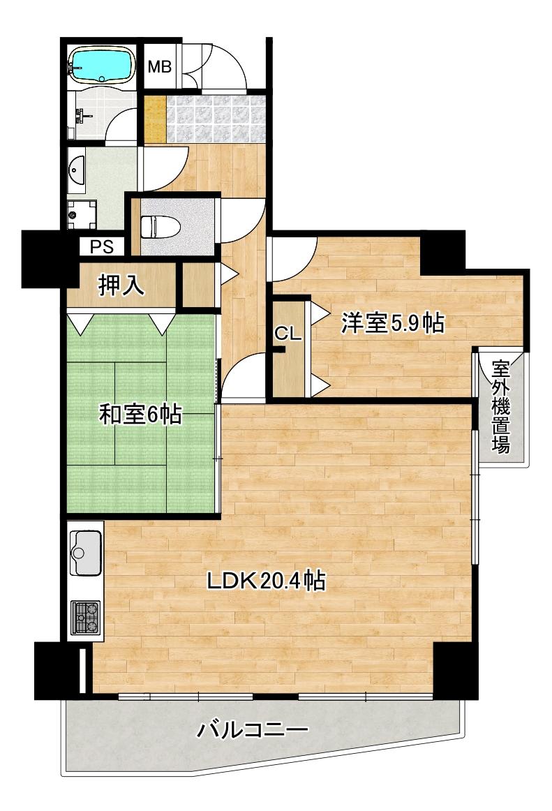 ラフェスト天王寺東の間取り図
