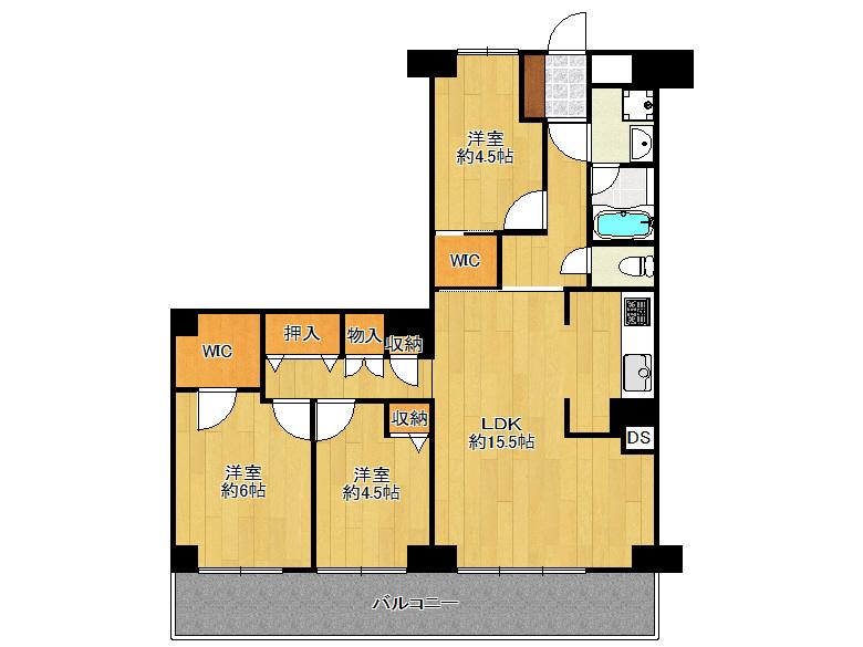 ネオコーポ鶴橋の間取り図