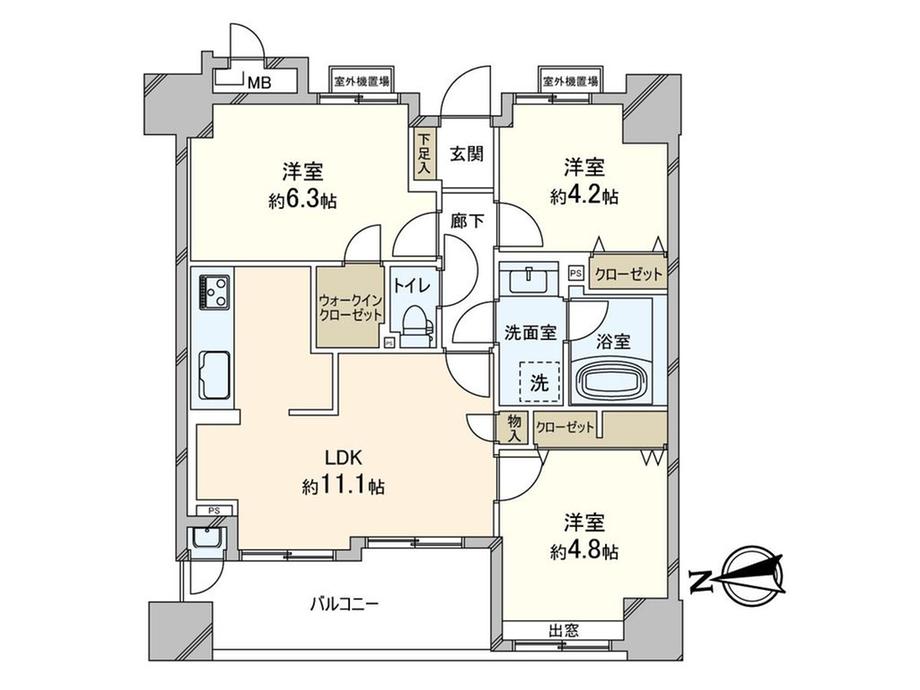 サンマンションアトレ長居公園の間取り図